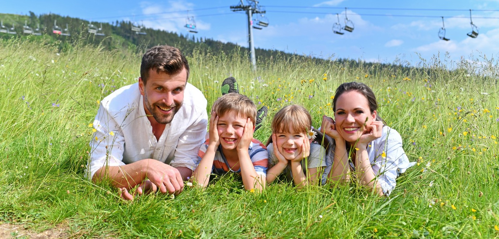 Family holiday in the mountains